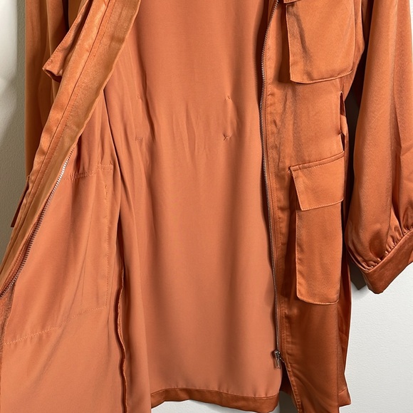 Strut & Bolt The Risky Business Dress Satin Polyester Copper Size Large NWT - Picture 10 of 17